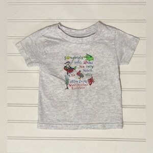 Rabbit Skins Gray Short Sleeve T Shirt Toddler 18‎ Months 93% Cotton Louisiana